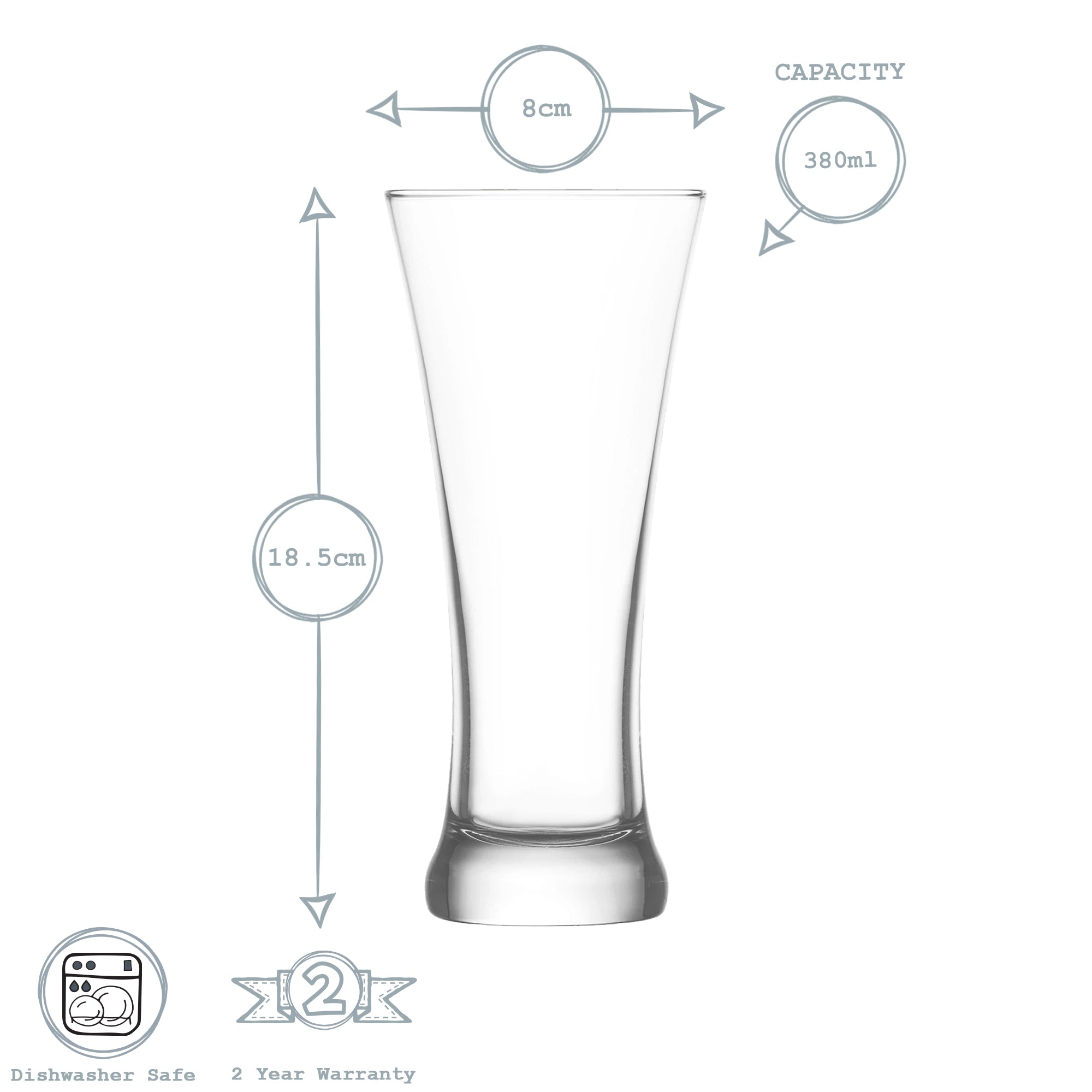 Sorgun Pilsner Beer Glass - 380ml