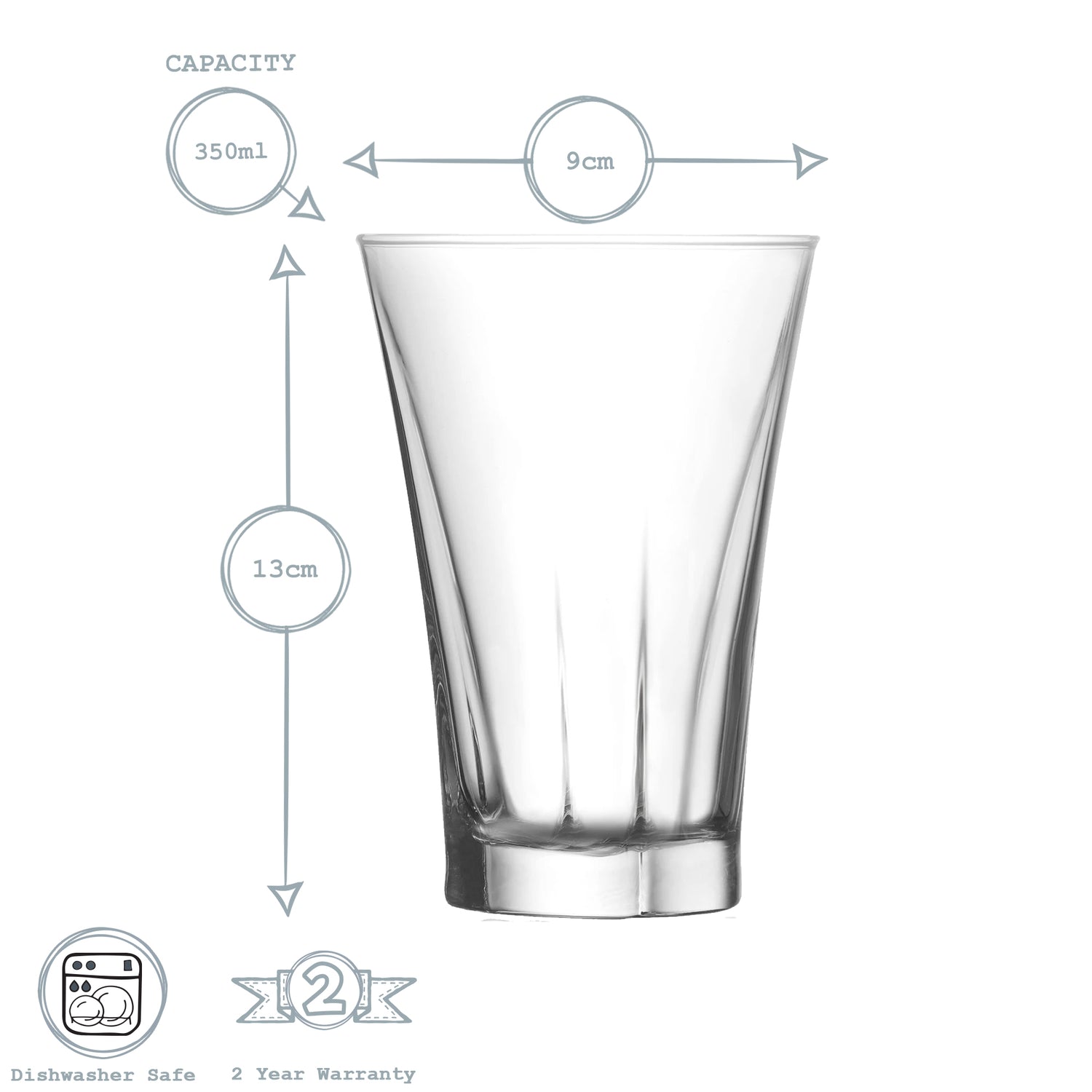 Truva Highball Glass - 350ml