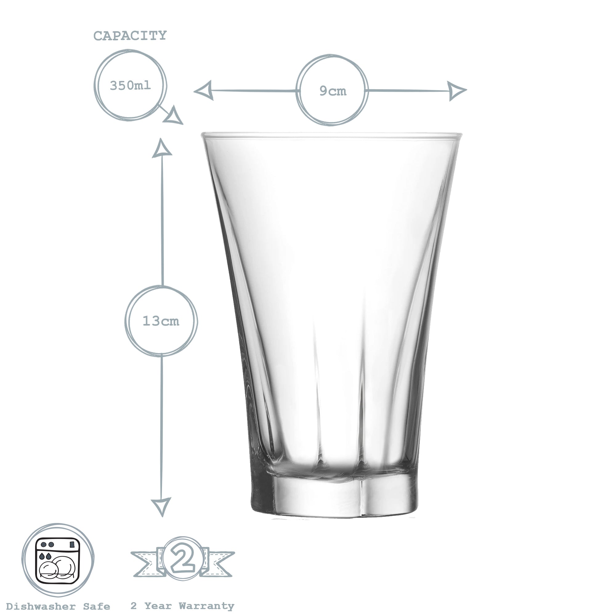 Truva Highball Glass - 350ml