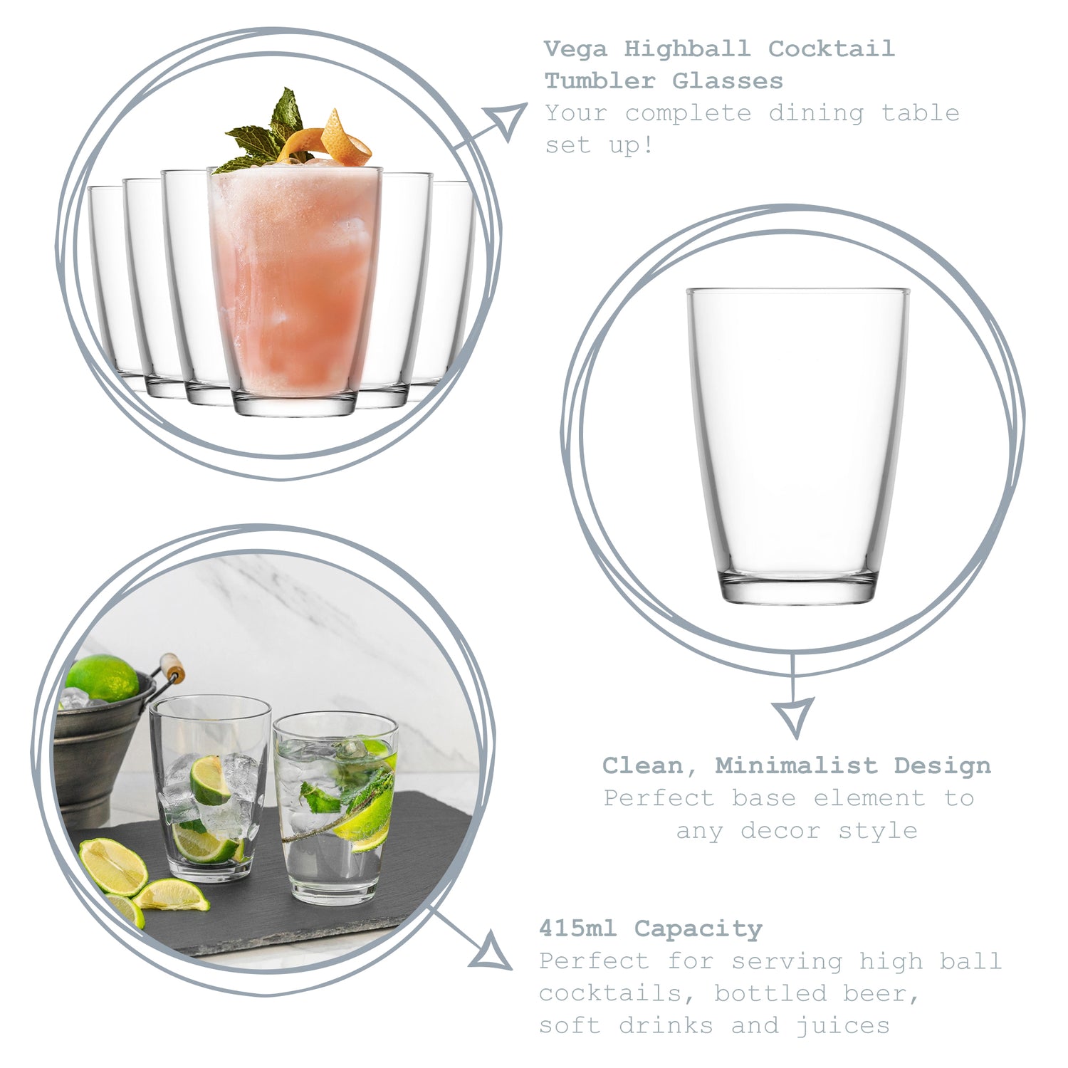 Vega Highball Glass - 415ml