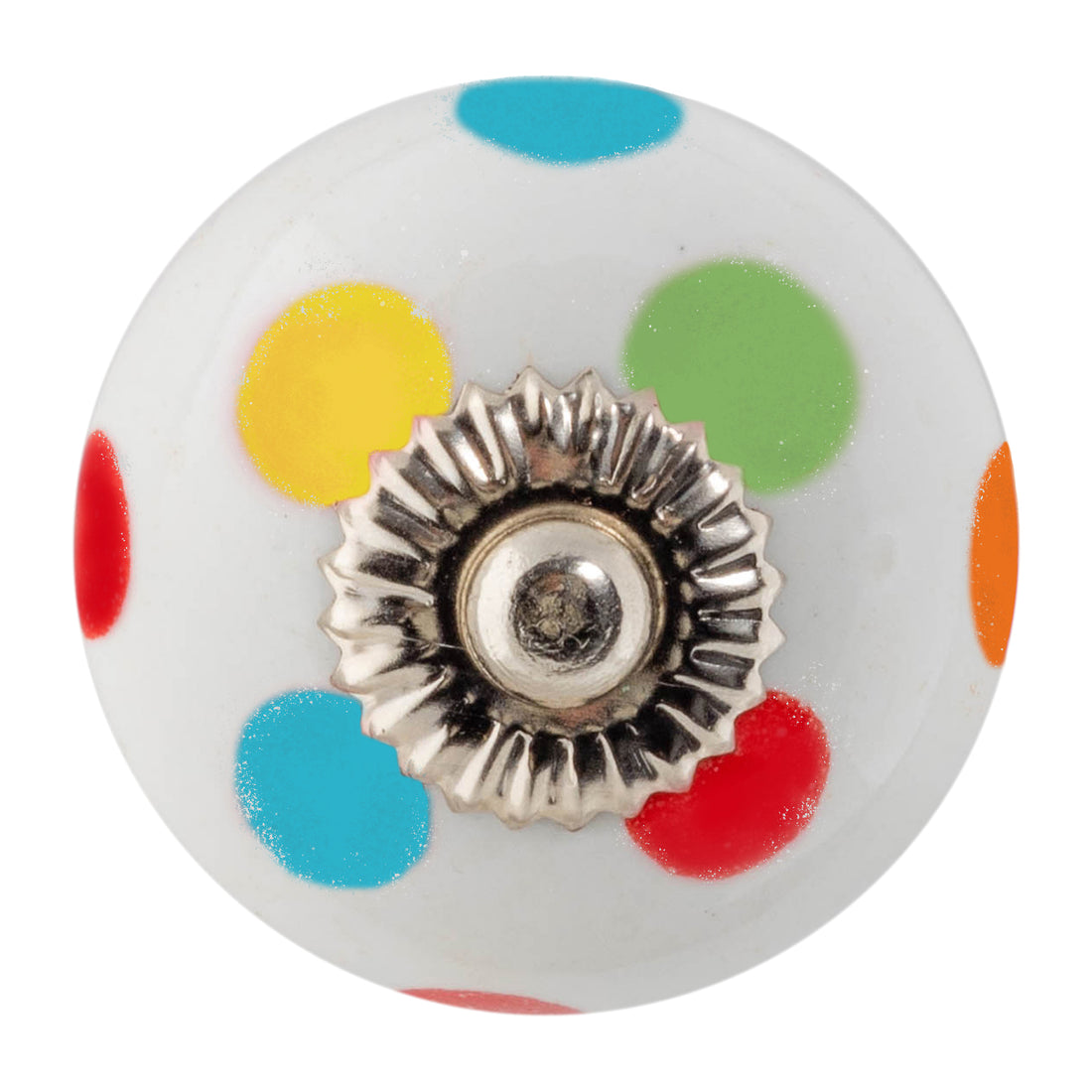 Nicola Spring Round Ceramic Drawer Knob - Polka Dot