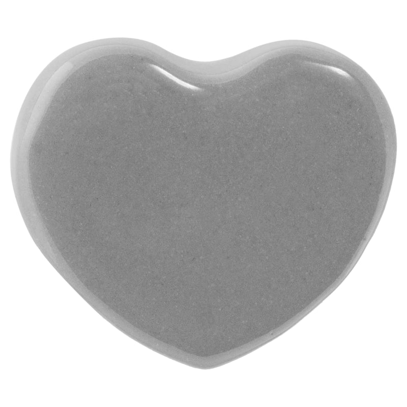 Nicola Spring Ceramic Drawer Knob - Heart - Grey