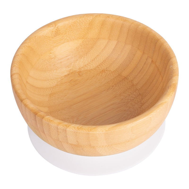 Tiny Dining Children's Bamboo Suction Bowl - White