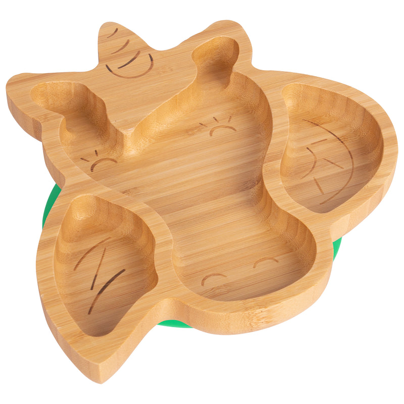 Tiny Dining Children's Bamboo Unicorn Suction Plate - Green