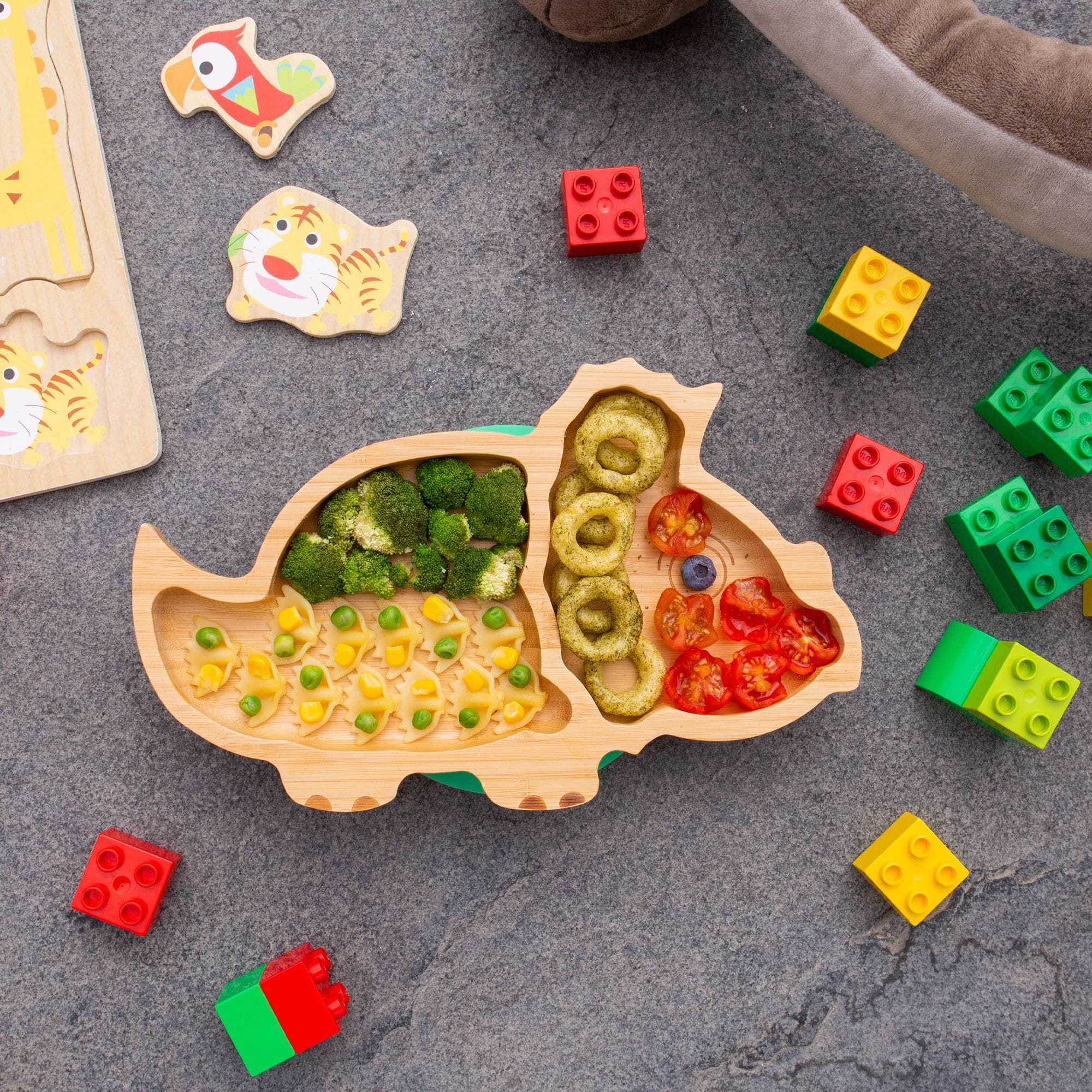 Bamboo Kids Dinosaur Suction Plate - Yellow