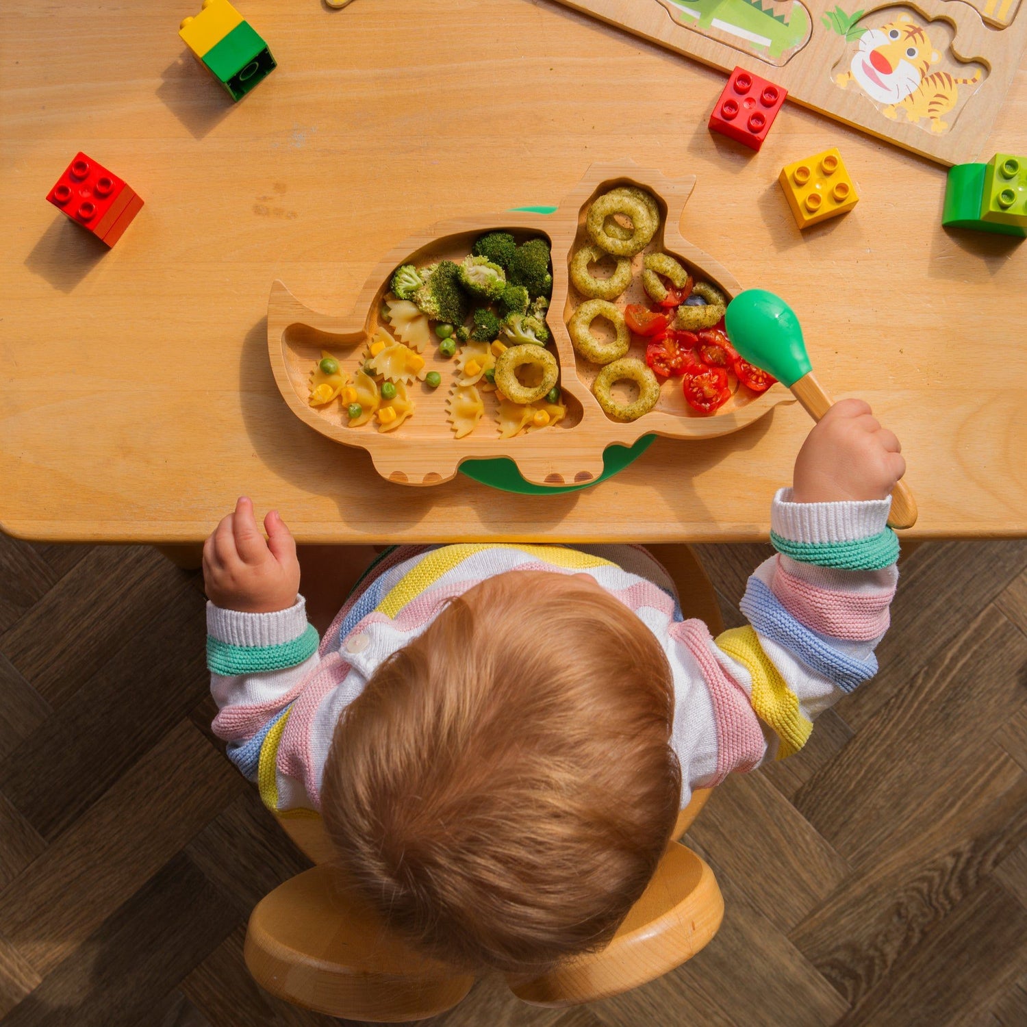 Bamboo Kids Dinosaur Suction Plate - Yellow