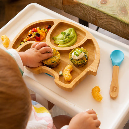 Bamboo Kids Elephant Suction Plate - Orange