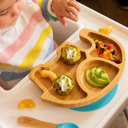 Bamboo Kids Elephant Suction Plate - Black