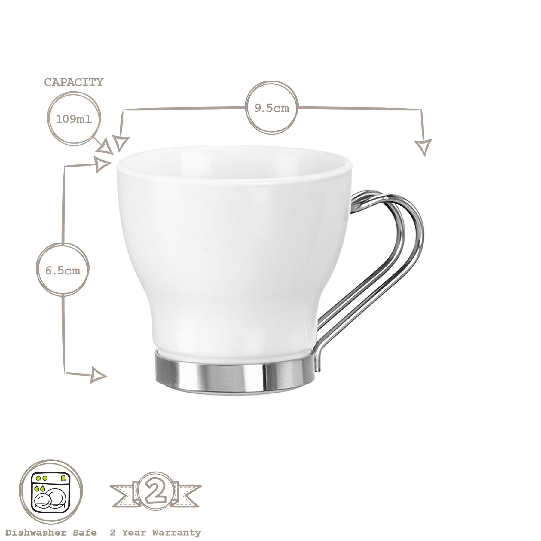 Aromateca Oslo Espresso Cup - 109ml - White