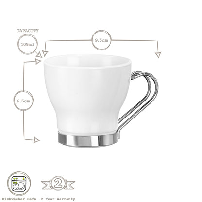 Aromateca Oslo Espresso Cup - 109ml - White