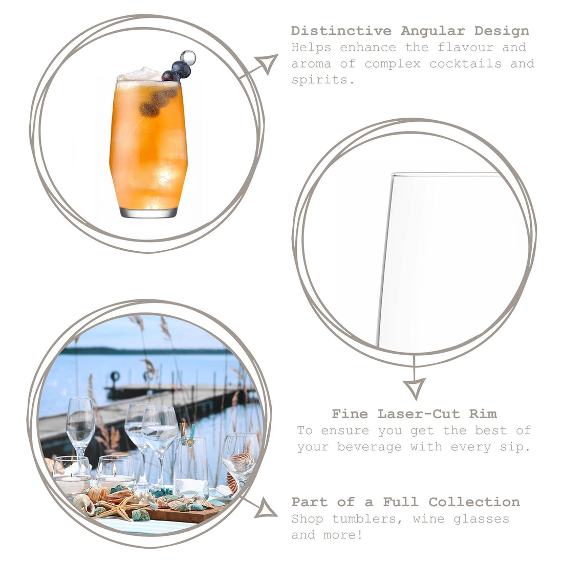 Ella Highball Cocktail Glass - 495ml