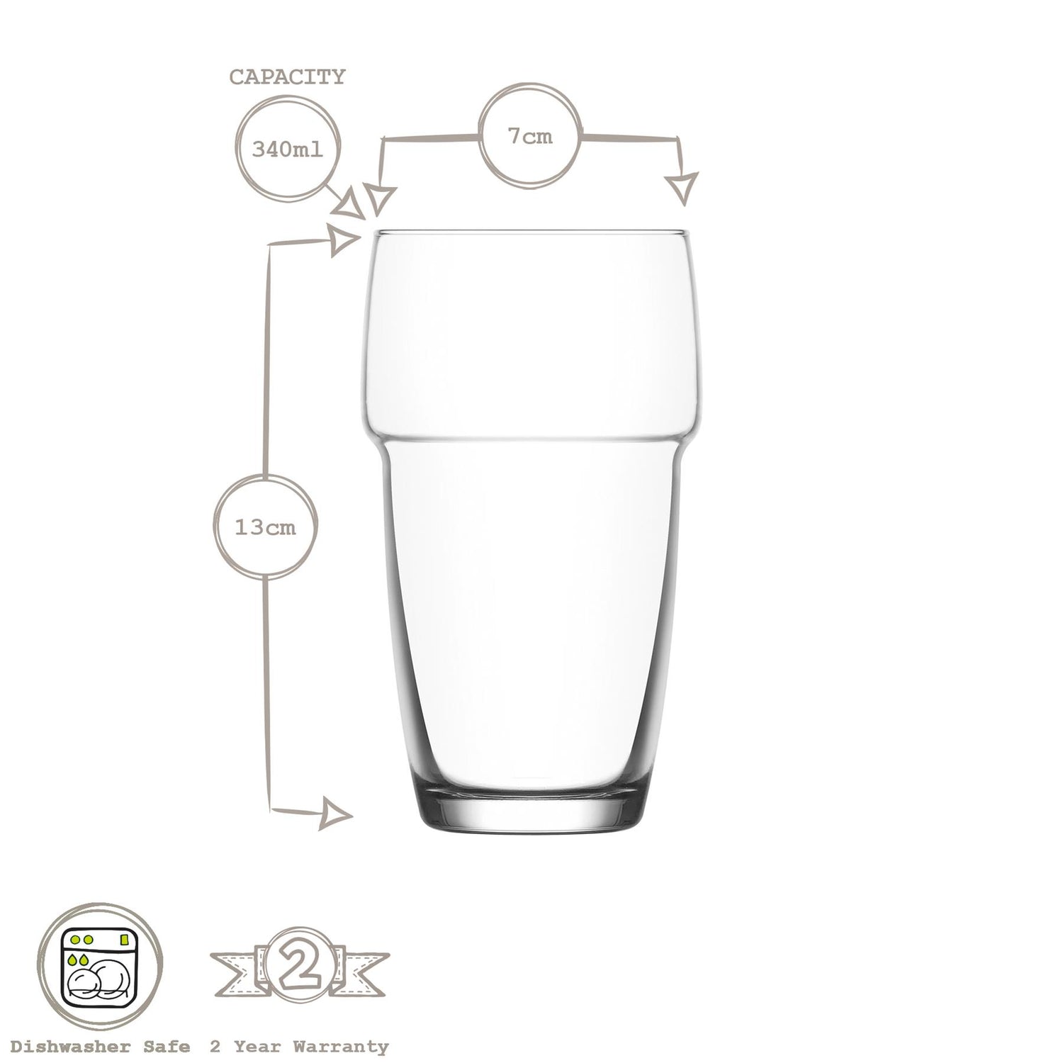 Galata Stacking Highball Glass - 340ml