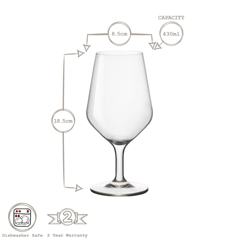 430ml Electra Wine Glass - By Bormioli Rocco
