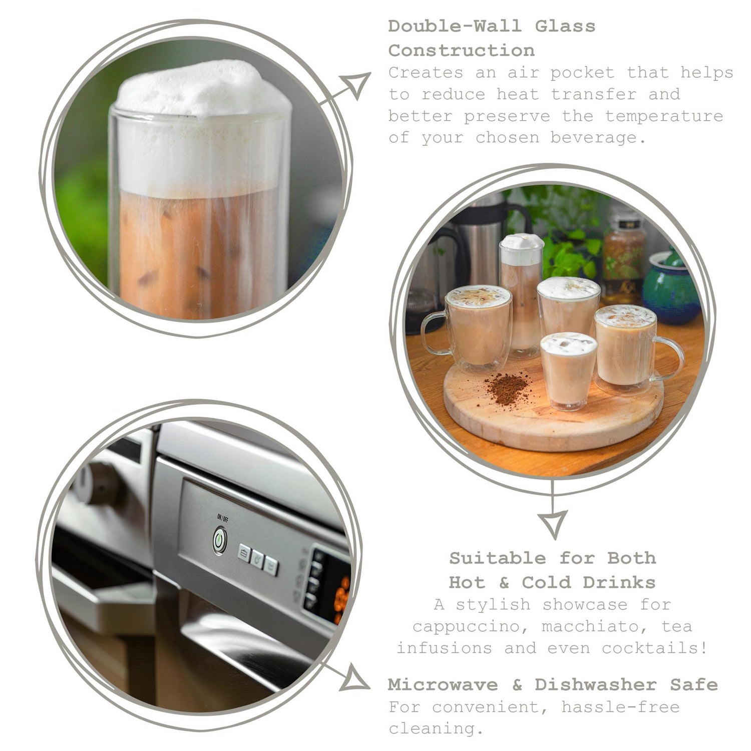 386ml Double-Walled Glass Coffee Cup