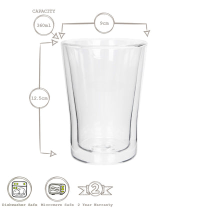 360ml Double-Walled Glass