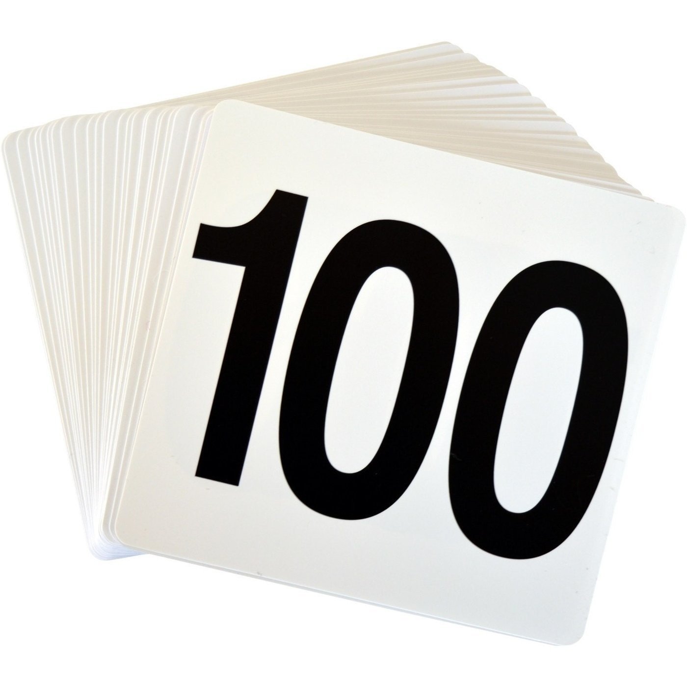 Table Number Plastic Card Set - 1-100