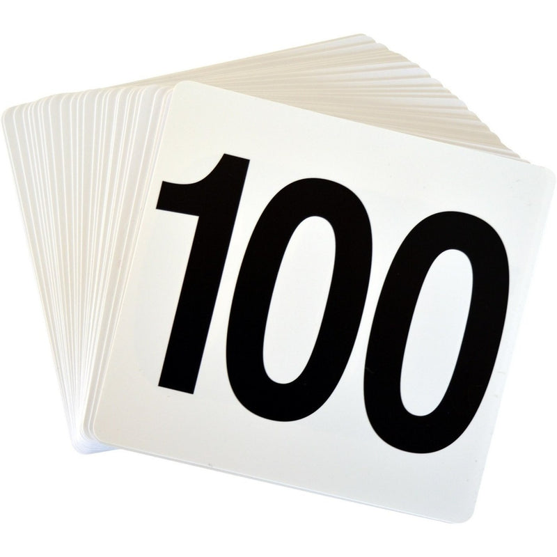 Argon Tableware Table Number Plastic Card Set - 1-100