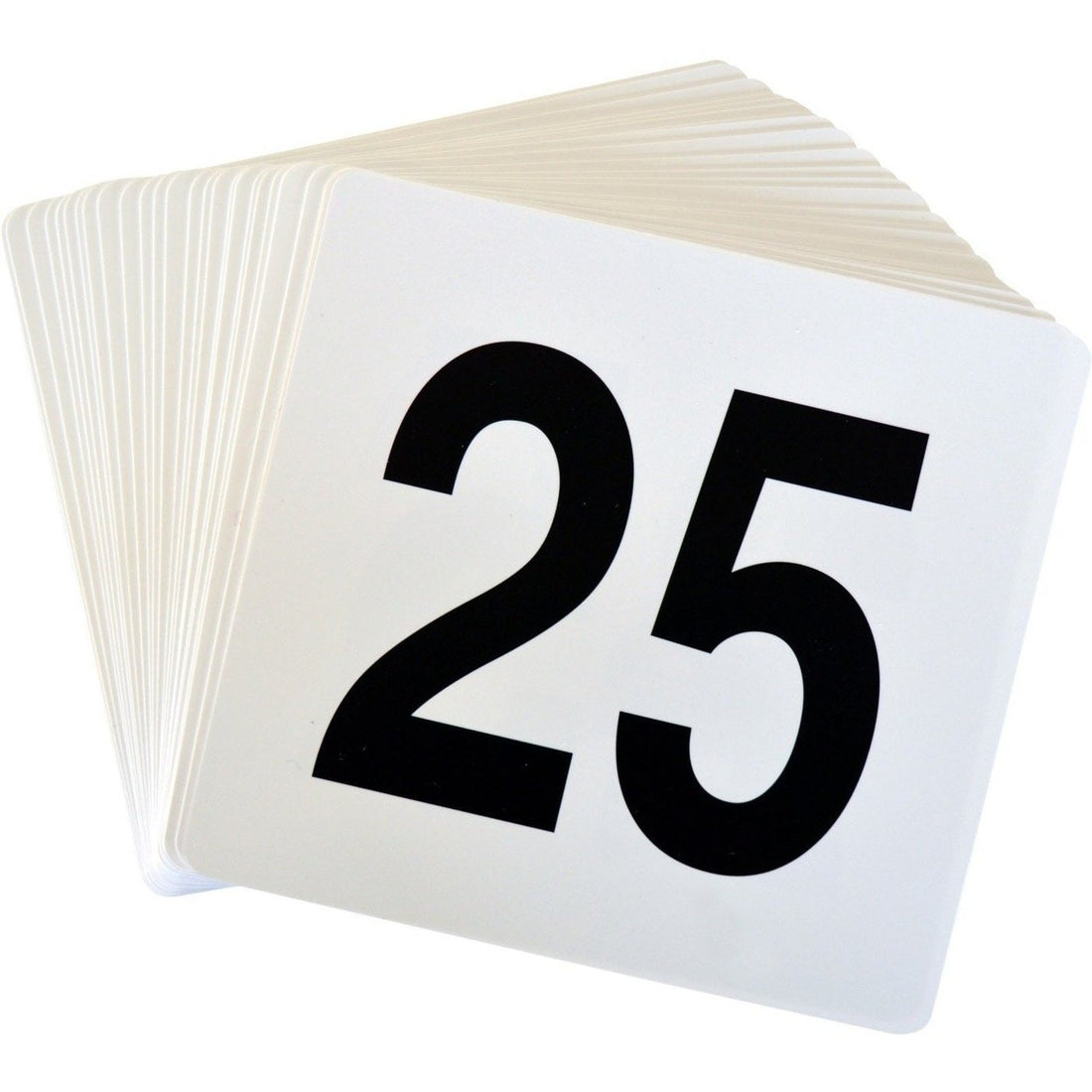 Table Number Plastic Card Set - 1-25