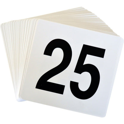 Table Number Plastic Card Set - 1-25