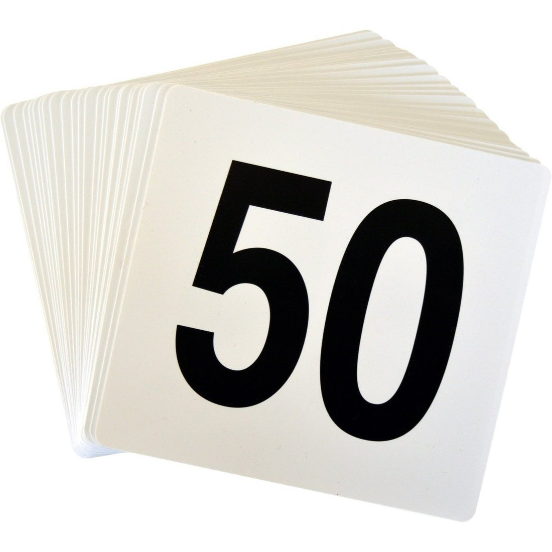 Table Number Plastic Card Set - 1-50