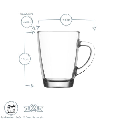 Vega Glass Coffee Mug - 250ml