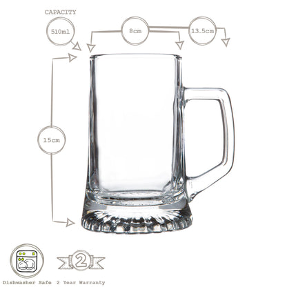 Stern Glass Beer Mug - 510ml