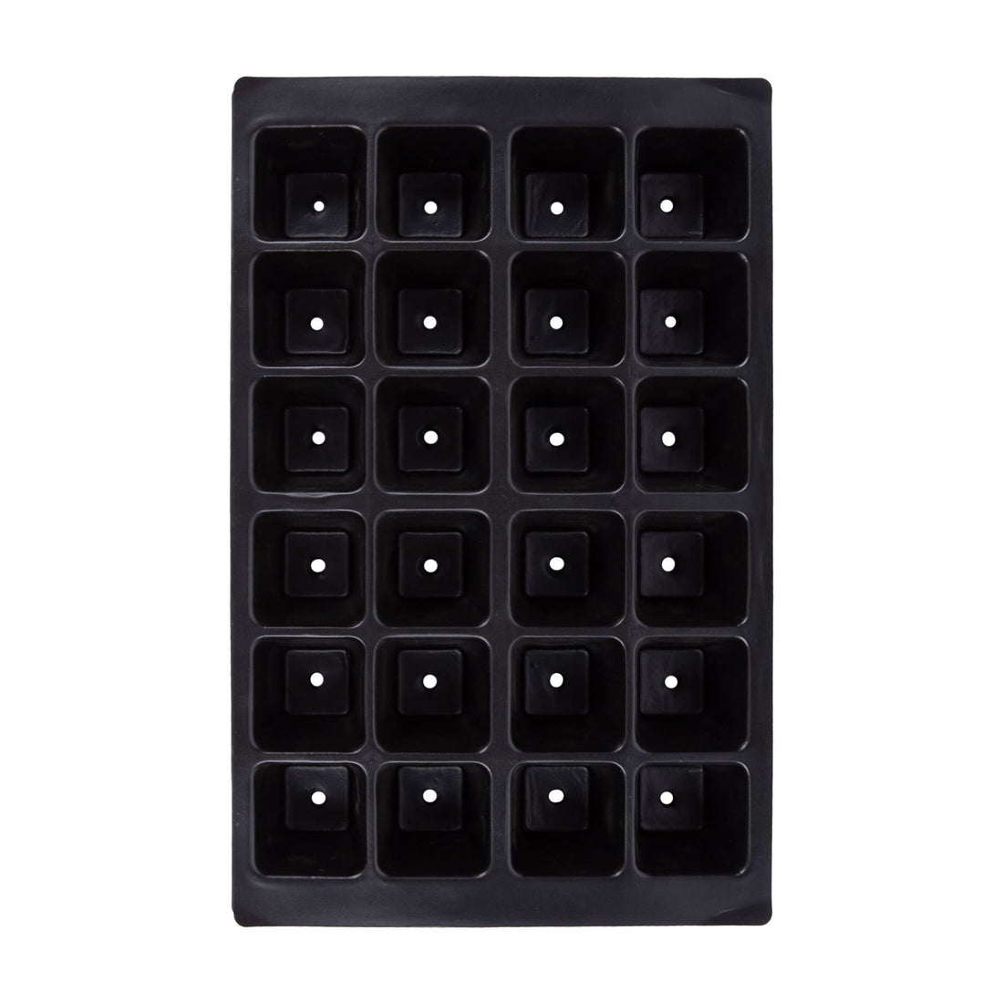 24pc Black Plastic Seed Starting Trays Set - Pack of 3