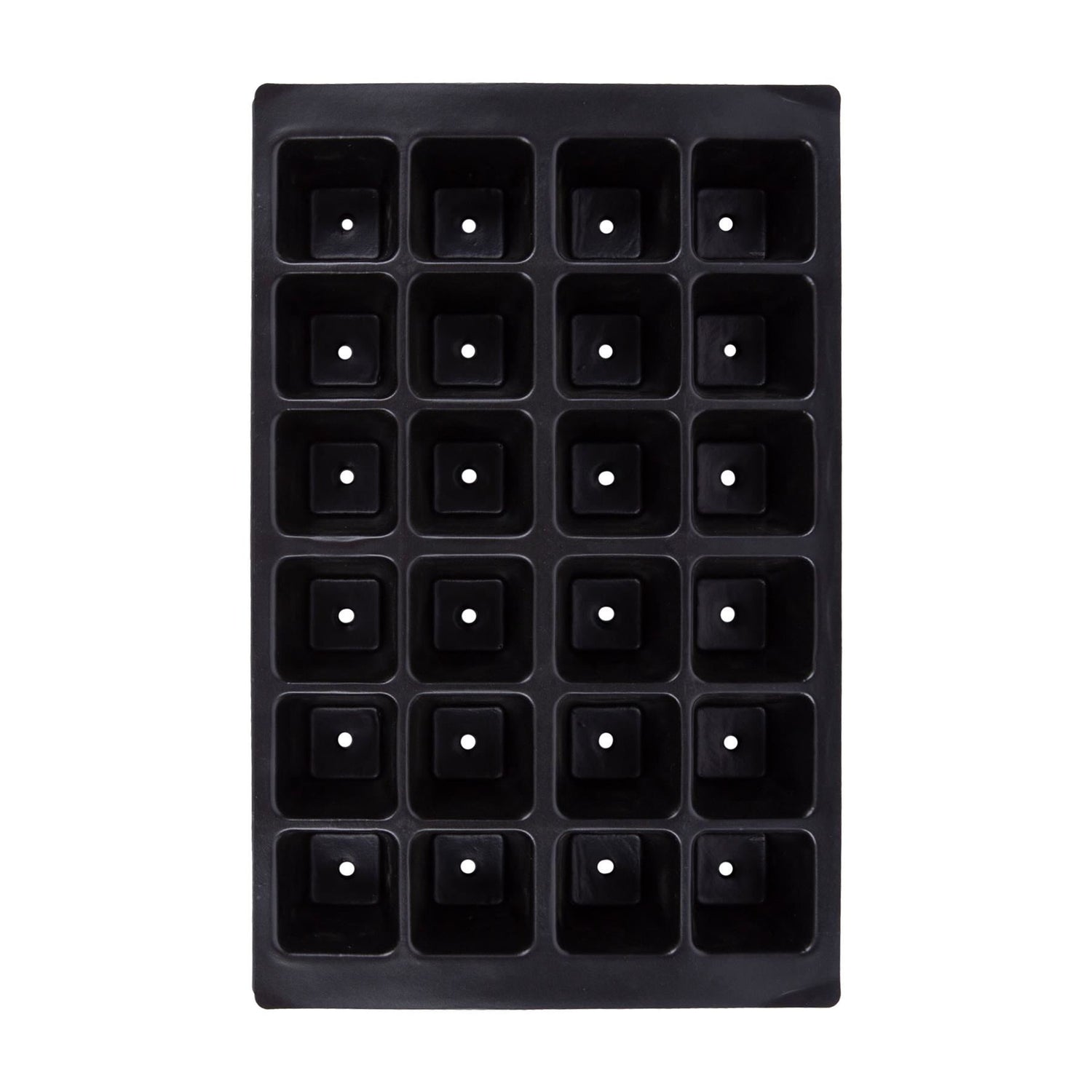 24pc Black Plastic Seed Starting Trays Set - Pack of 3