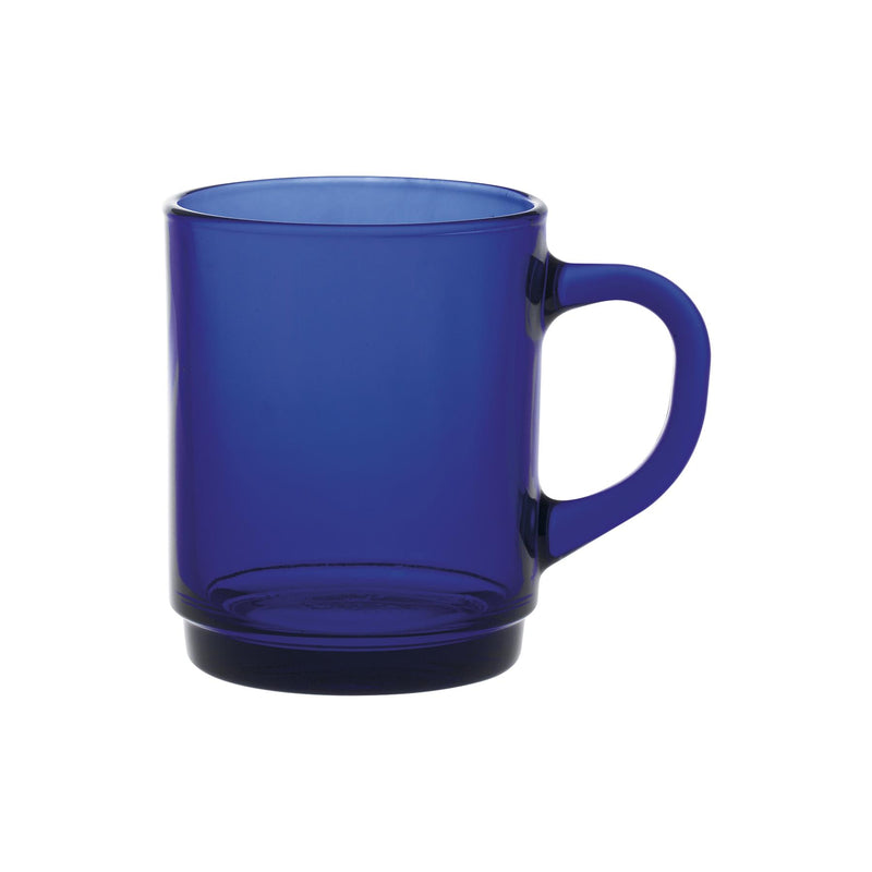 Blue 260ml Versailles Glass Coffee Mug - By Duralex