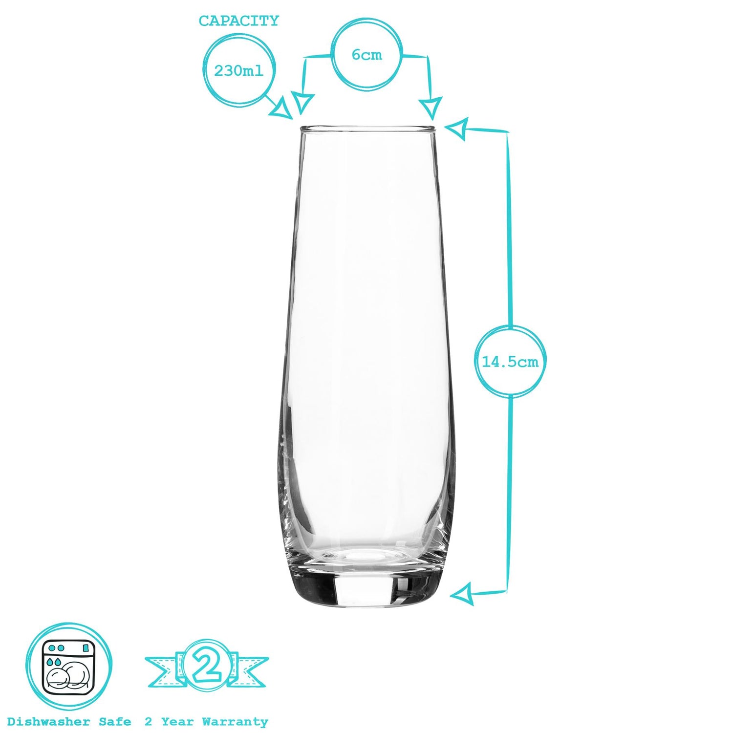 AT Corto Stemless Champagne Flute 230ml