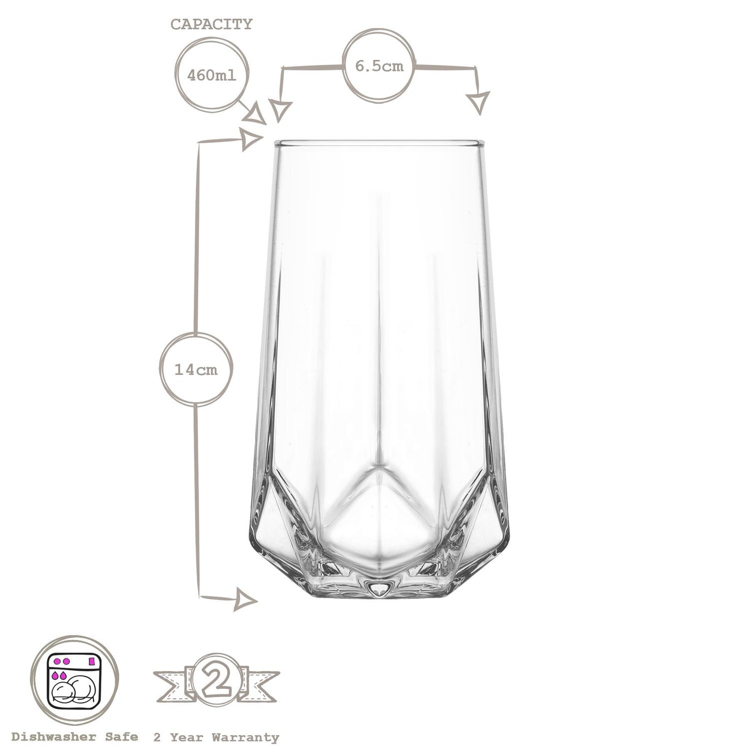 460ml Valeria Highball Glass