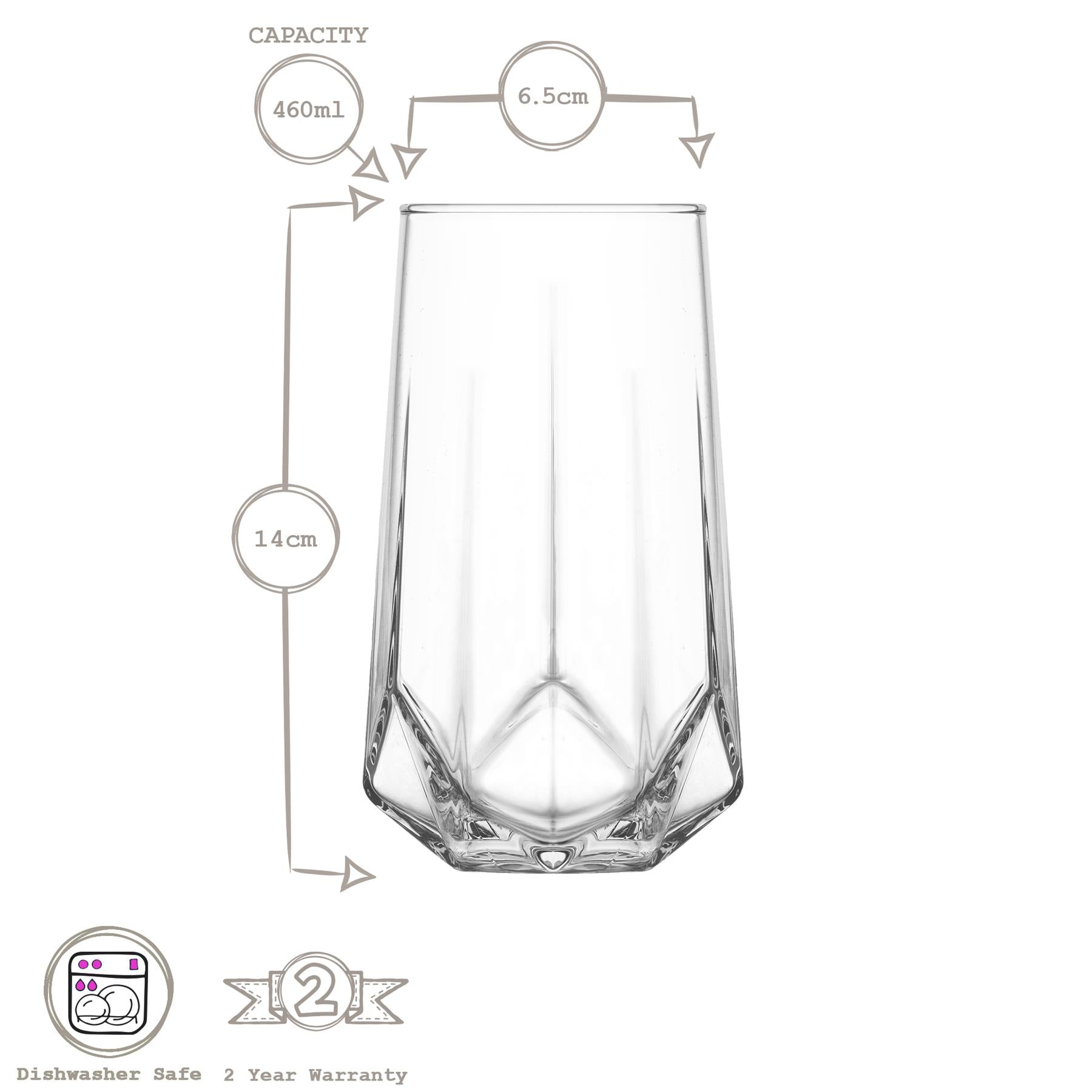 460ml Valeria Highball Glass