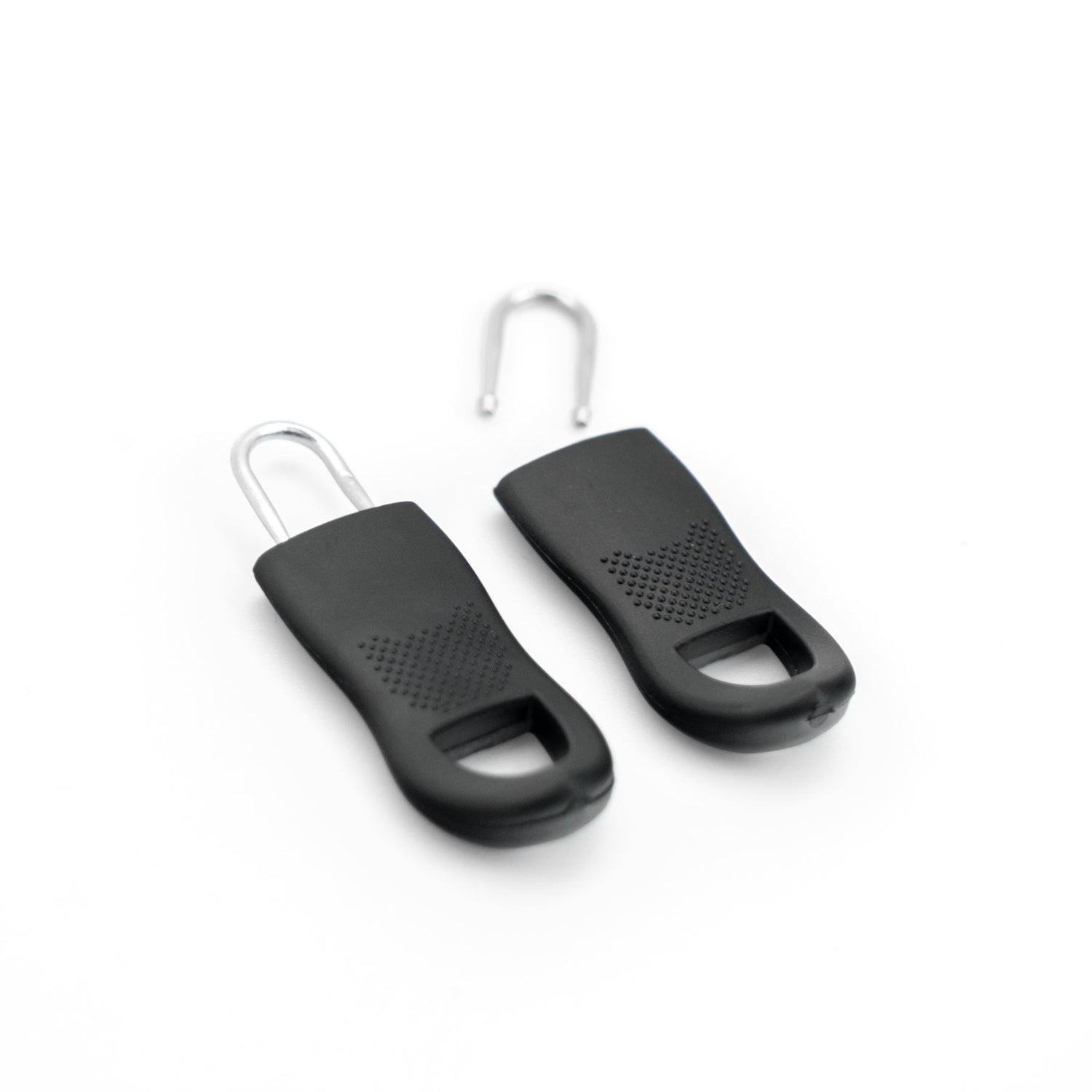 Pack of 16 Universal Zipper Fixers - 2 Sizes - Black