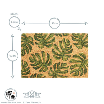 Door Mat - 90 x 60 cm - Tropical Leaf