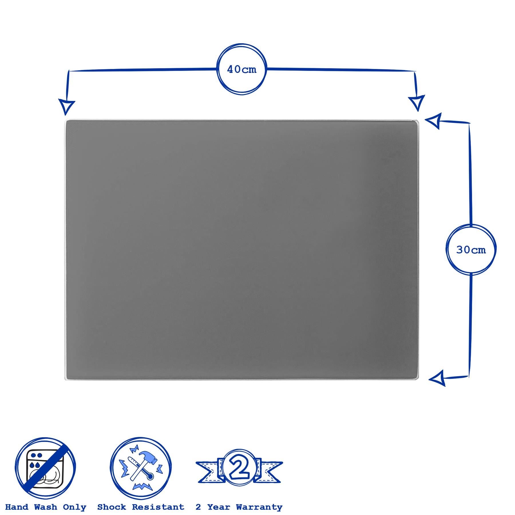 Clear 40cm x 30cm Glass Chopping Board