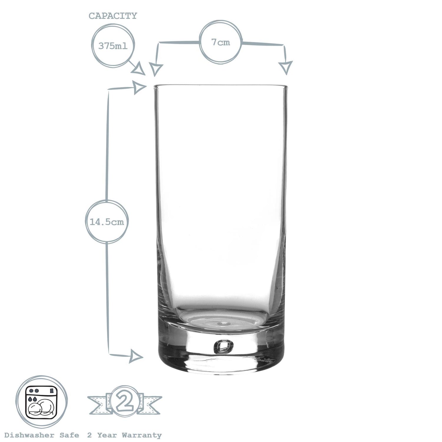 Barglass Highball Glass - 375ml