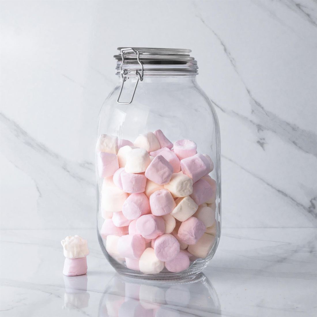 Glass Storage Jar - 3 Litre - Black Seal