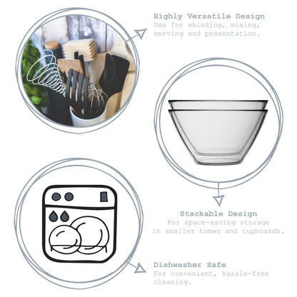 Basic Glass Kitchen Mixing Bowl - 20cm