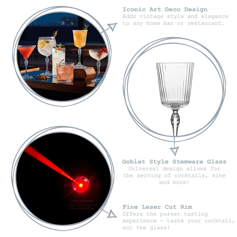 250ml America '20s Cocktail Glass - By Bormioli Rocco