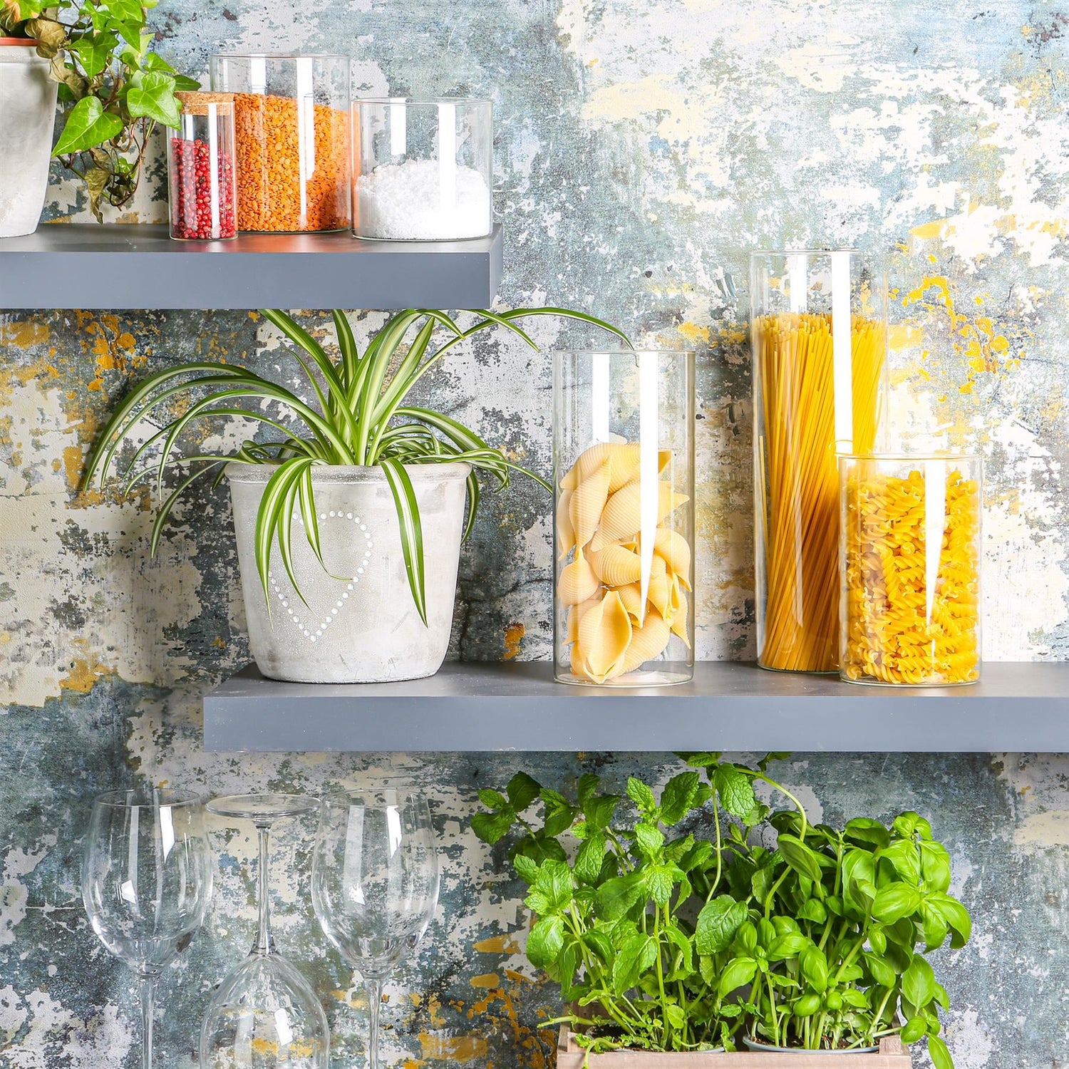 Glass Storage Jar with Wooden Lid - 1.5 Litre