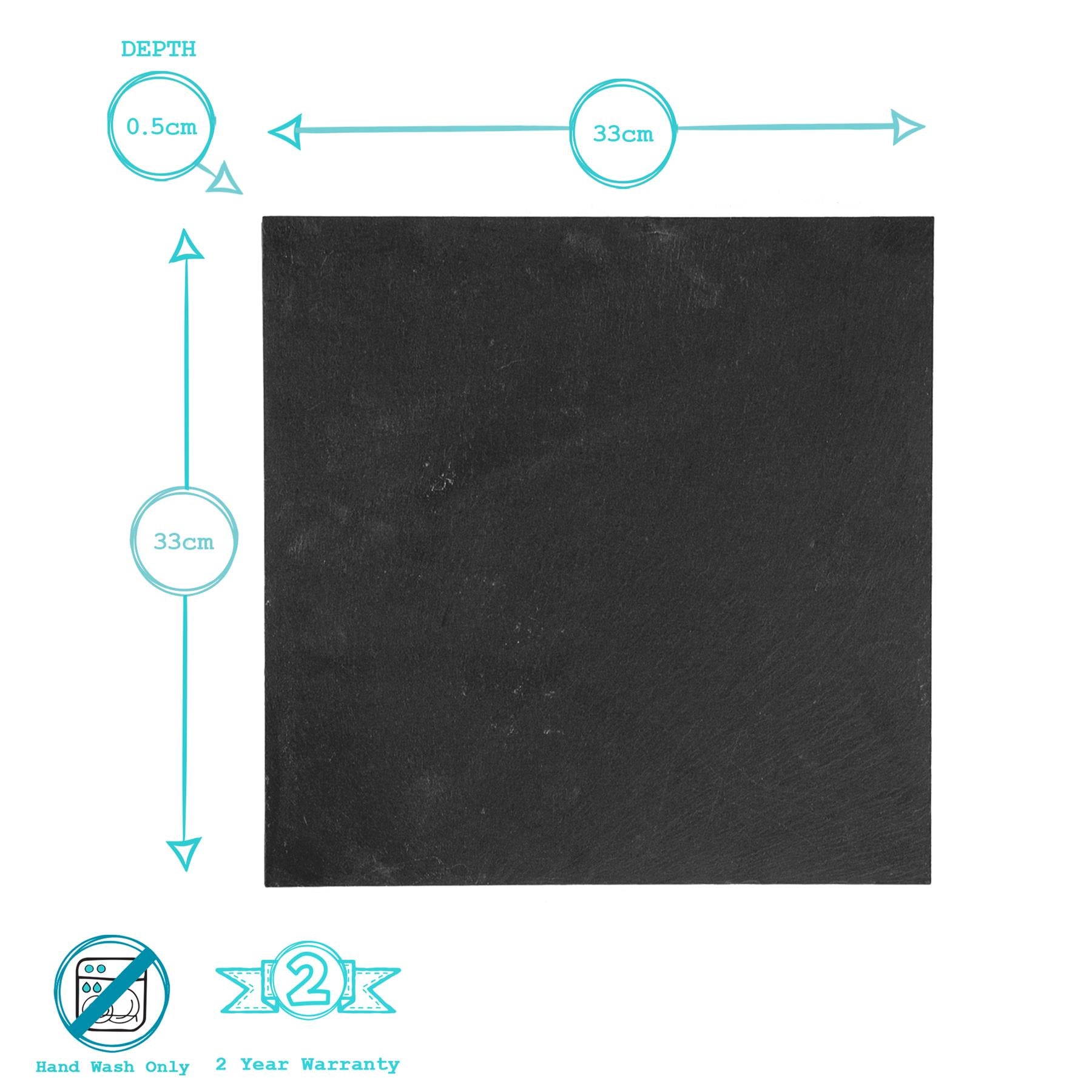 Linea Square Slate Placemat - 33cm