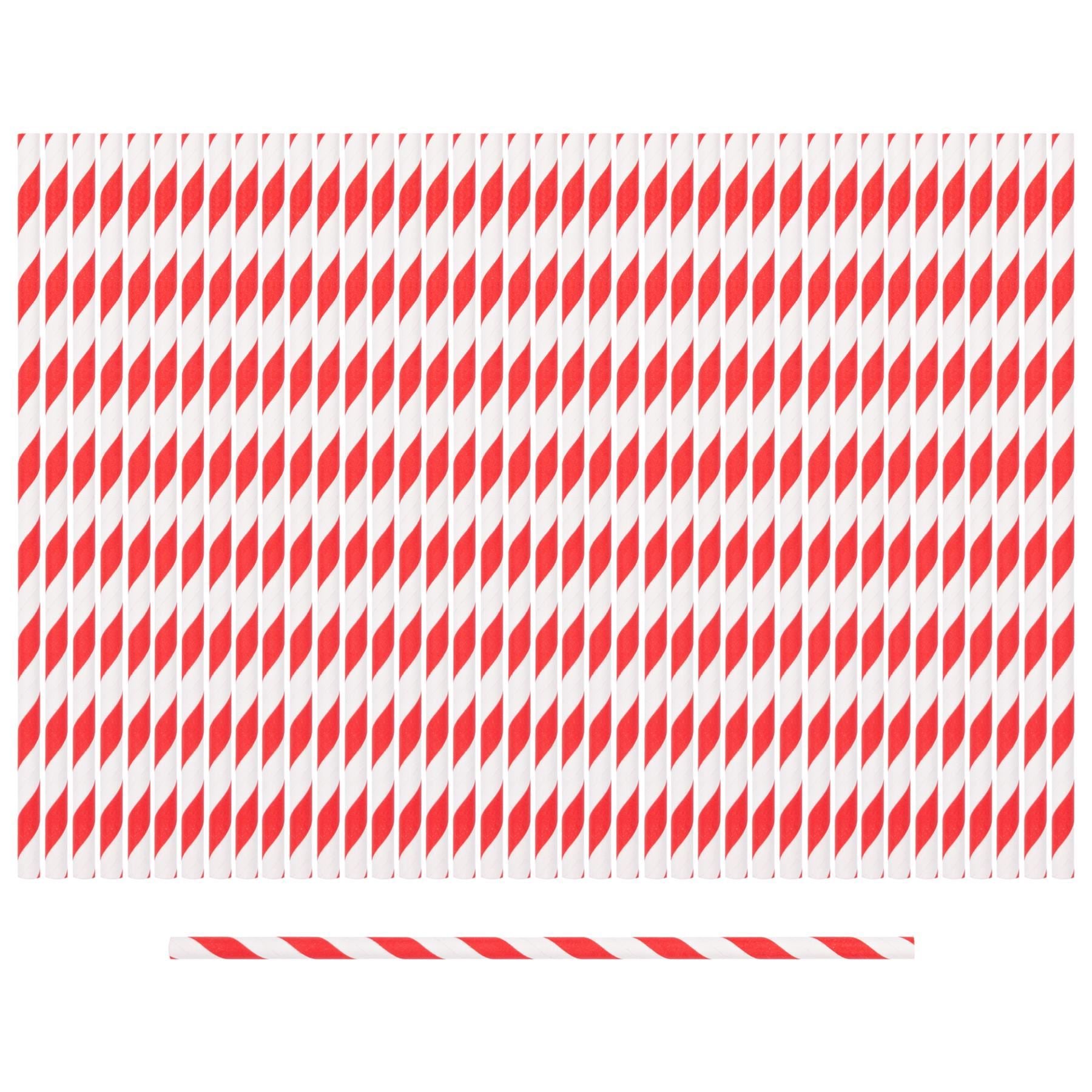 Red 19.5cm Paper Straws - Pack of 40 - By Ashley