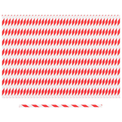 Red 19.5cm Paper Straws - Pack of 40 - By Ashley