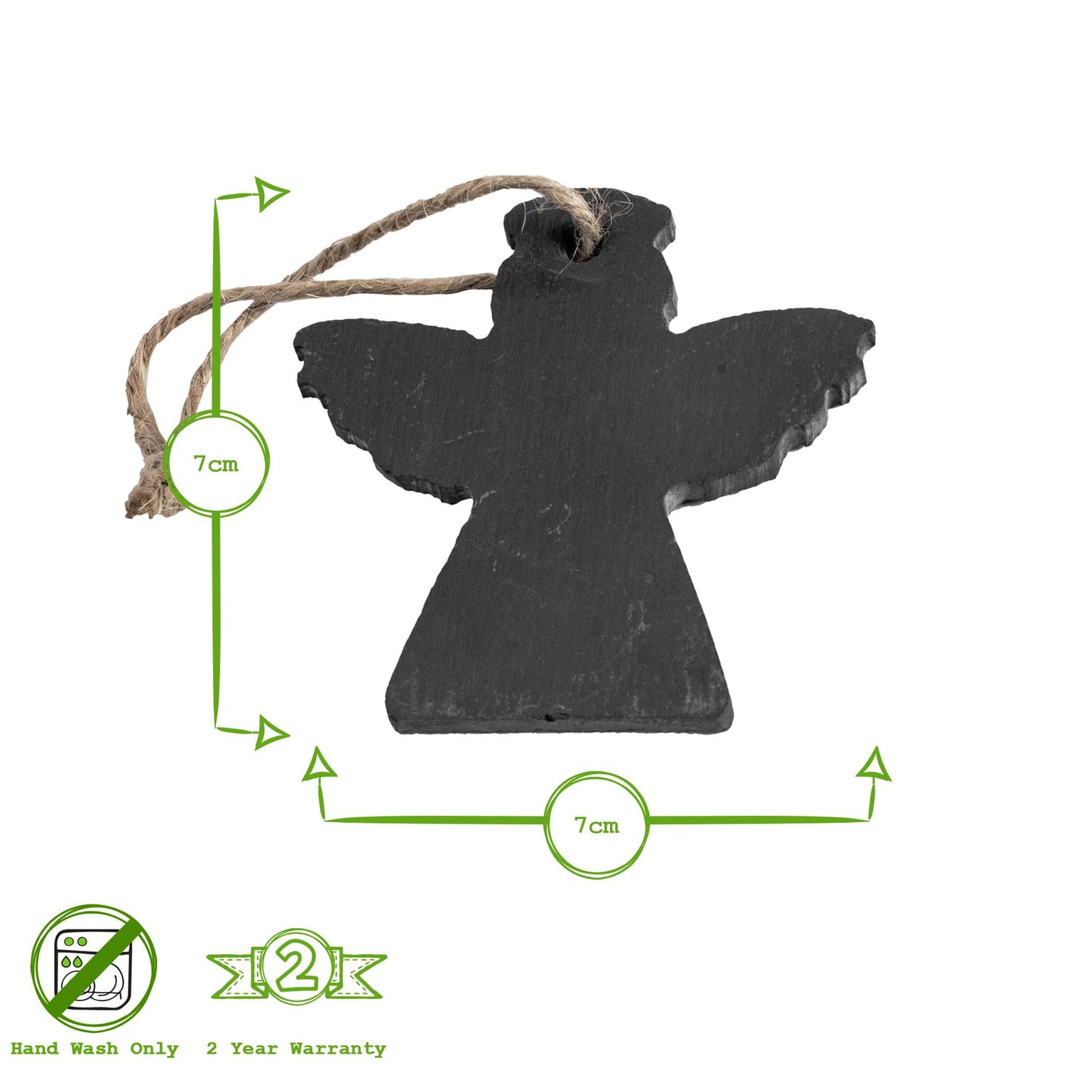 Slate Christmas Tree Decoration - Angel