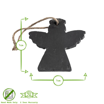Slate Christmas Tree Decoration - Angel