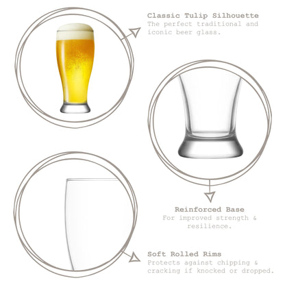 Brotto Classic Beer Glass - 565ml