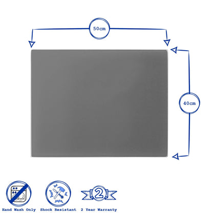 Clear 50cm x 40cm Glass Chopping Board