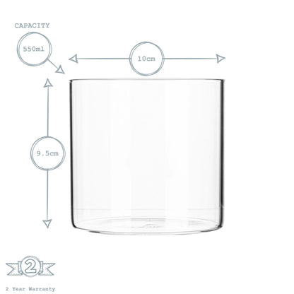Glass Storage Jar with Wooden Lid - Leather Loop - 550ml