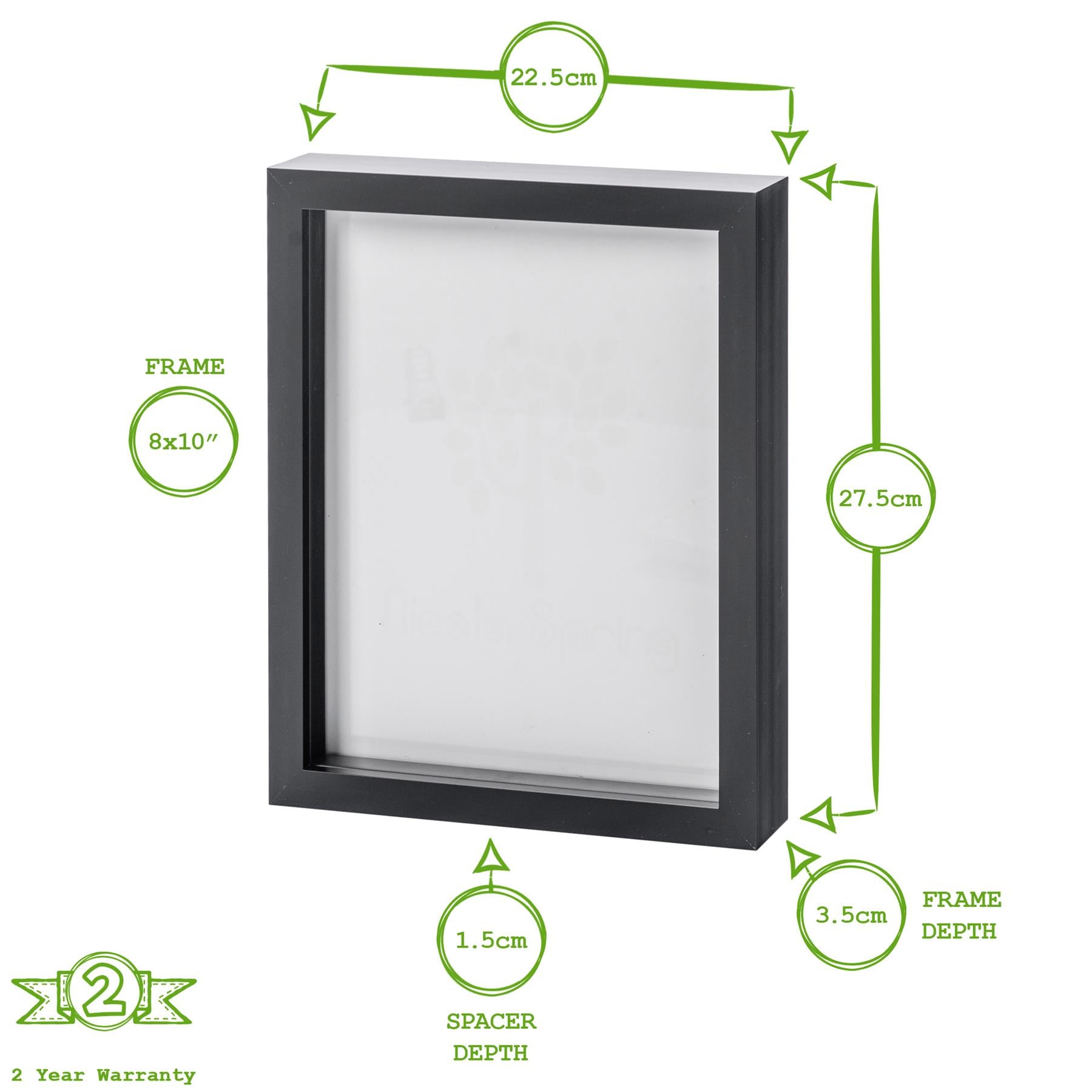 8&quot; x 10&quot; 3D Box Photo Frame - White - by Nicola Spring