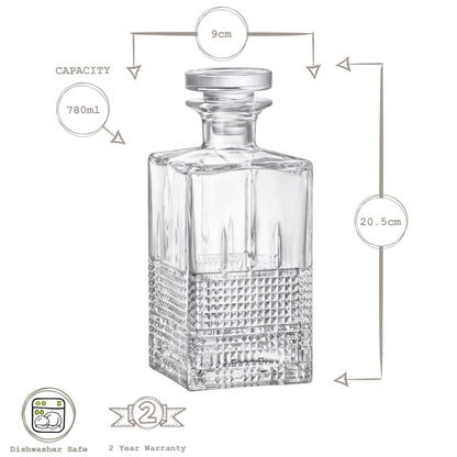 780ml Bartender Novecento Glass Whisky Decanter